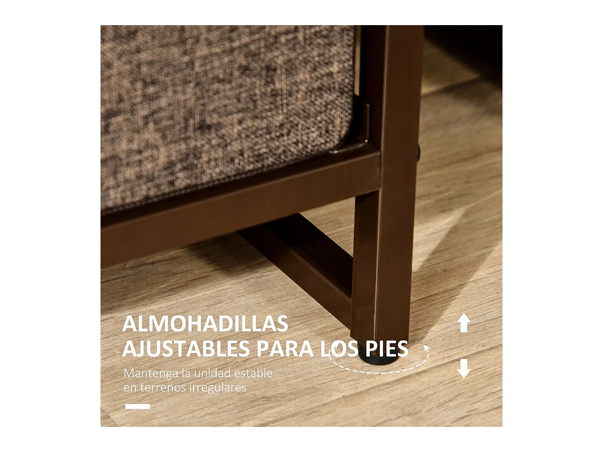 Cajonera Bolt Homcom 7 cajones de tela multicolor 78,5x80x29 cm