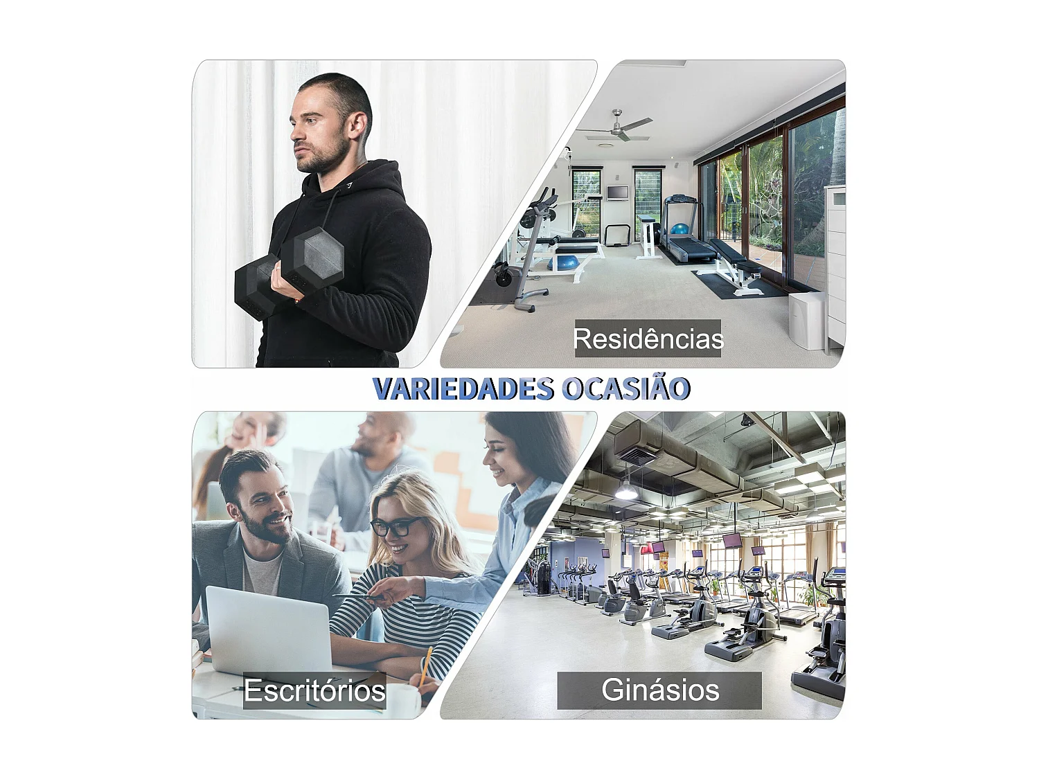 Haltere Hexagonal de 15 kg com Barra de Conexão Metálica para Treinos em Casa ou Escritório - Modelo Chamonix Preto e Prata