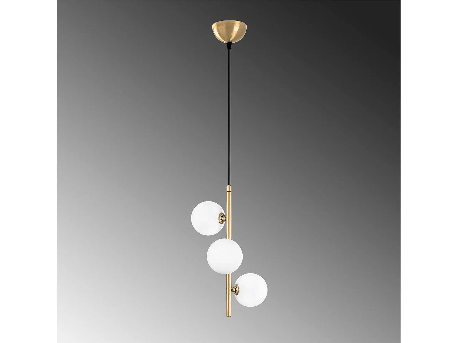 Candeeiro Suspenso Domino Dourado com Tampa de Vidro – Estilo Escandinavo Moderno