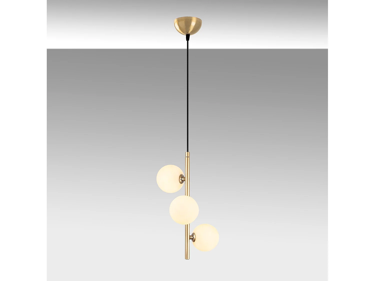 Candeeiro Suspenso Domino Dourado com Tampa de Vidro – Estilo Escandinavo Moderno