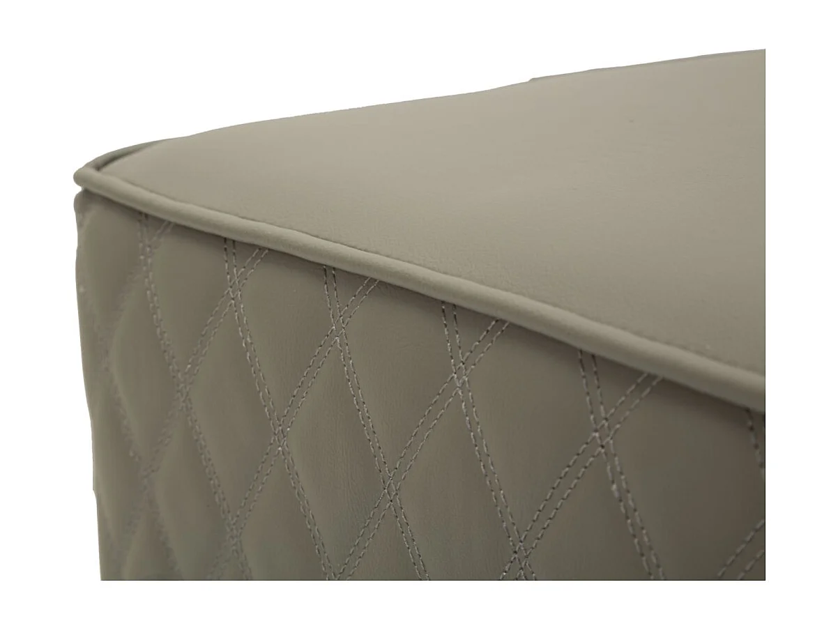 Pouf Matelassé "Sharon" 38cm Gris & Or