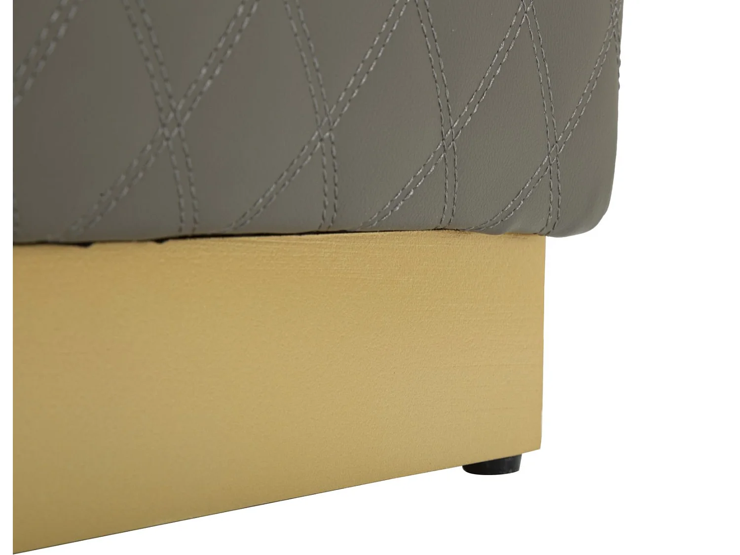 Pouff quadrato in pvc grigio cm 35x35x38