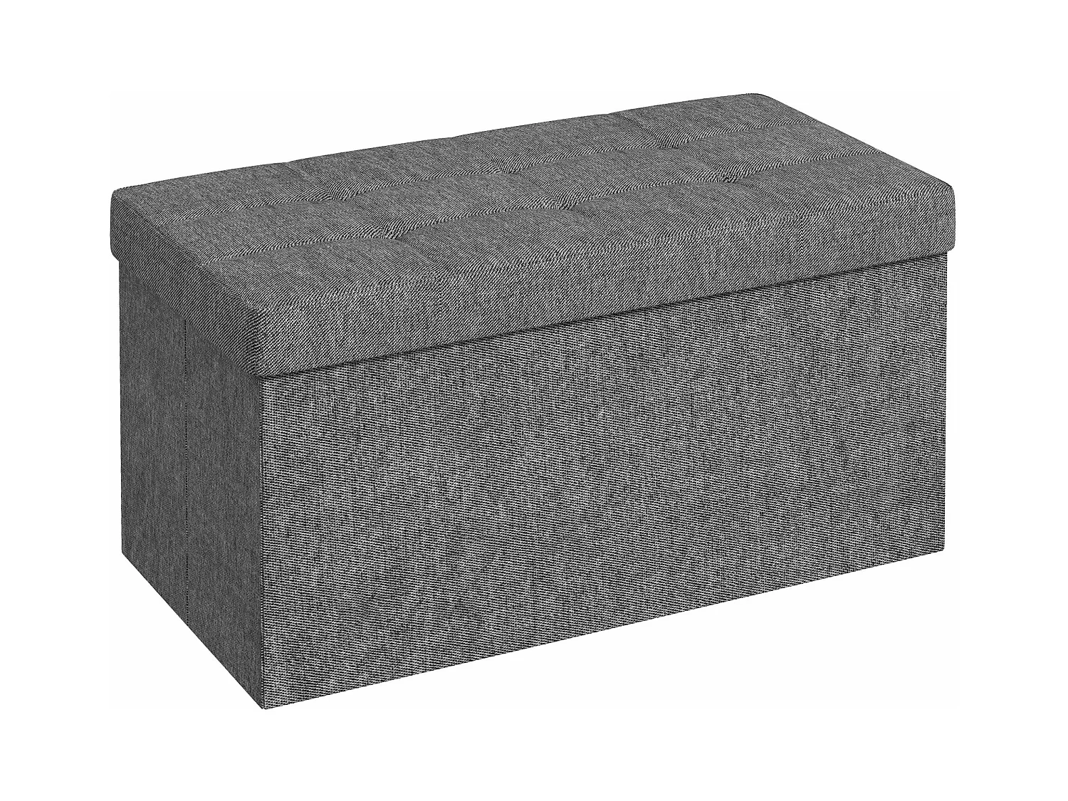 Baúl Hivea Homcom tapizado acolchado plegable gris oscuro 38x76x38 cm