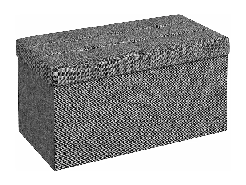 Baúl Hivea Homcom tapizado acolchado plegable gris oscuro 38x76x38 cm