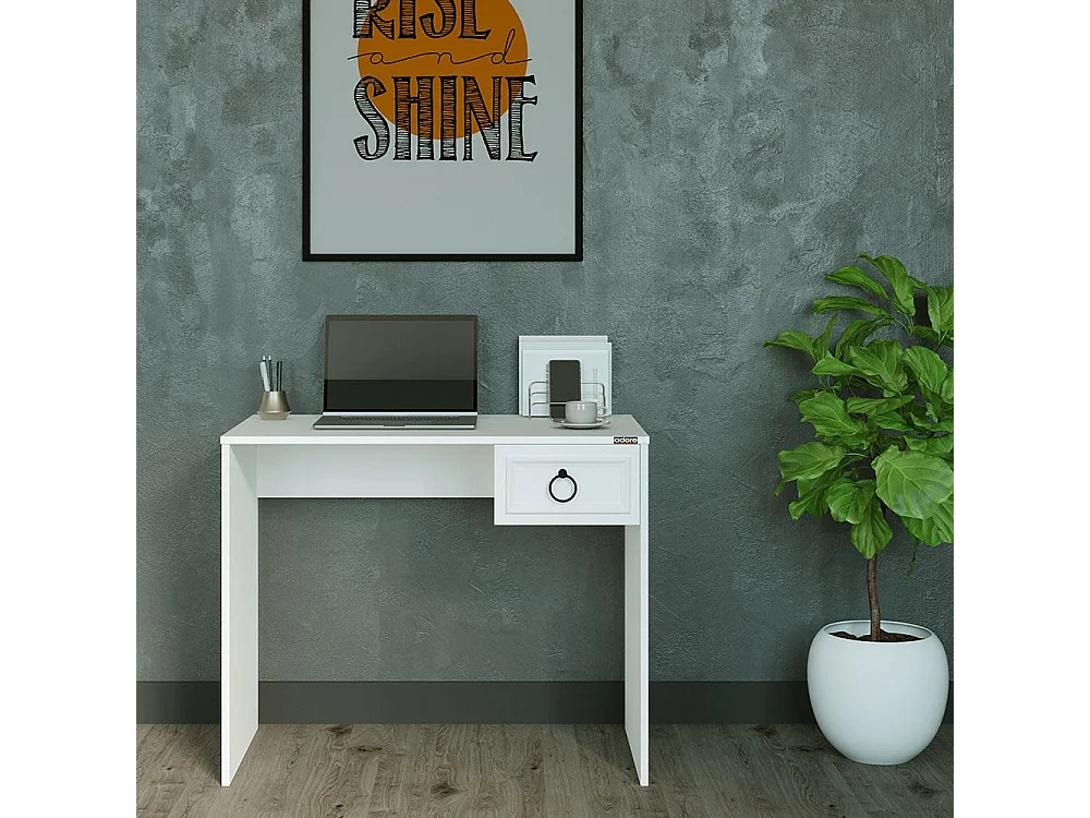 Secretária Elegance Branca - 90 x 75 x 51 cm - Design Moderno e Funcional