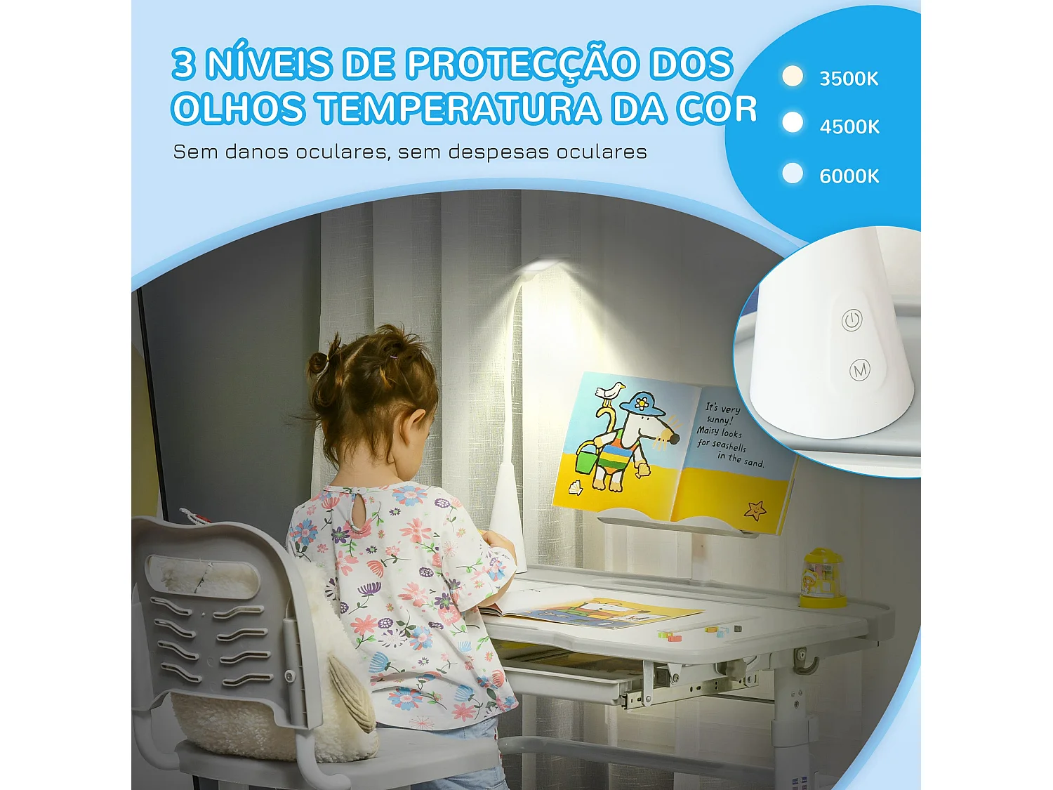 Secretária de Canto Moderna Luleå em Branco - 80x49 cm, Ideal para Estudo e Trabalho