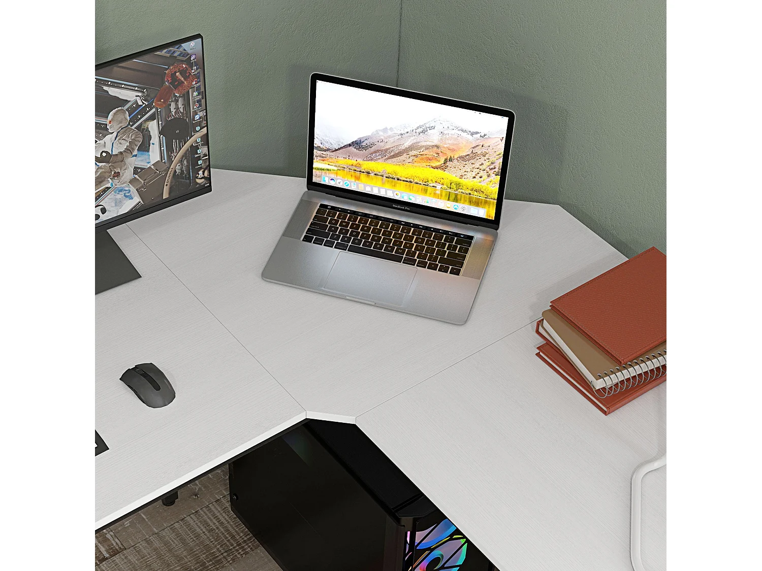 Secretária de Canto Moderna Nice – 150x150x76 cm – Ideal para Escritório e Estudo