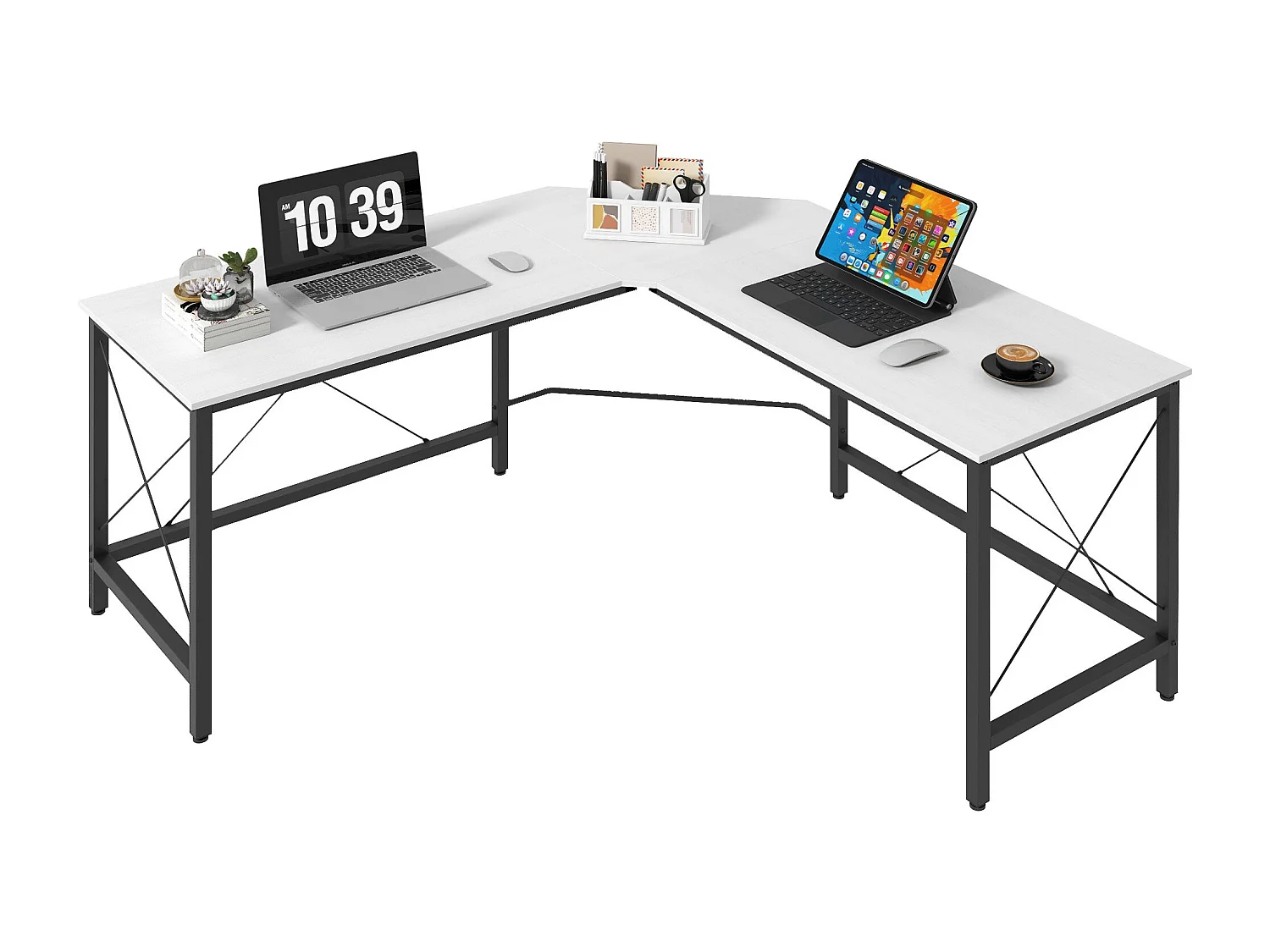 Secretária de Canto Moderna Nice – 150x150x76 cm – Ideal para Escritório e Estudo