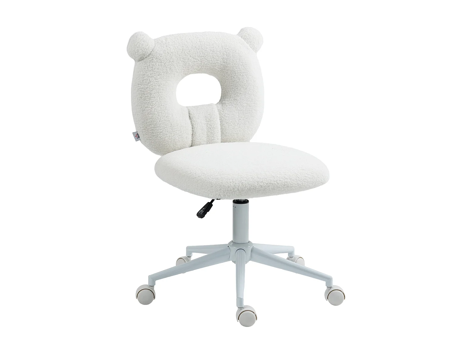 Silla de escritorio Osso Homcom altura regulable blanco 80-90x50x56 cm
