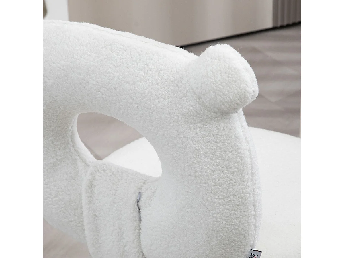 Silla de escritorio Osso Homcom altura regulable blanco 80-90x50x56 cm