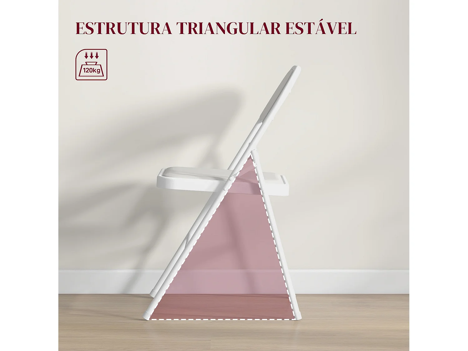 Conjunto Elegante de 2 Cadeiras Dobráveis com Encosto e Estrutura de Aço para Sala de Estar e Escritório