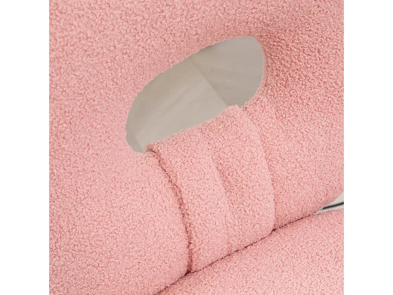 Silla de escritorio Osso Homcom altura regulable rosa 80-90x50x56 cm