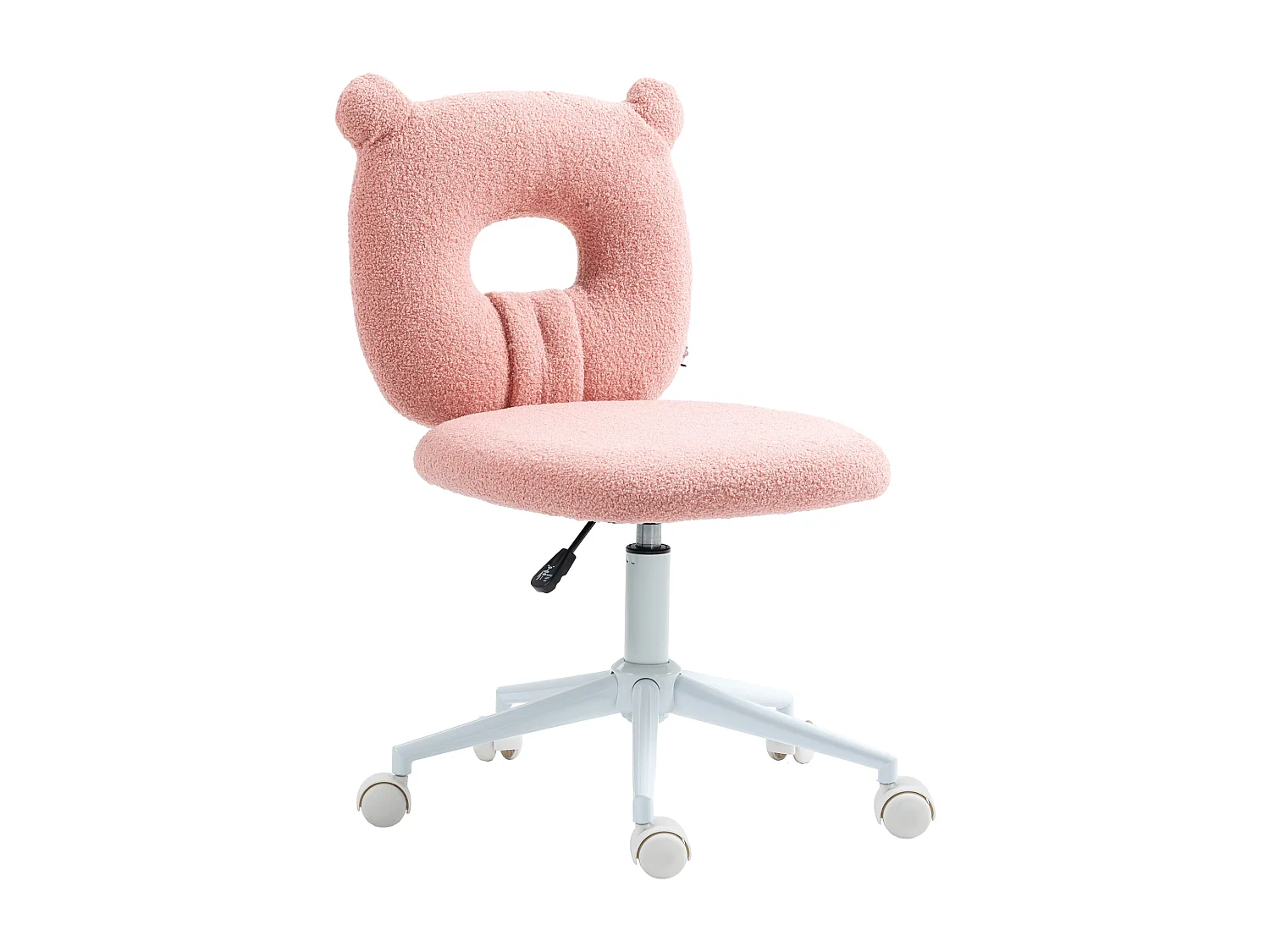 Silla de escritorio Osso Homcom altura regulable rosa 80-90x50x56 cm