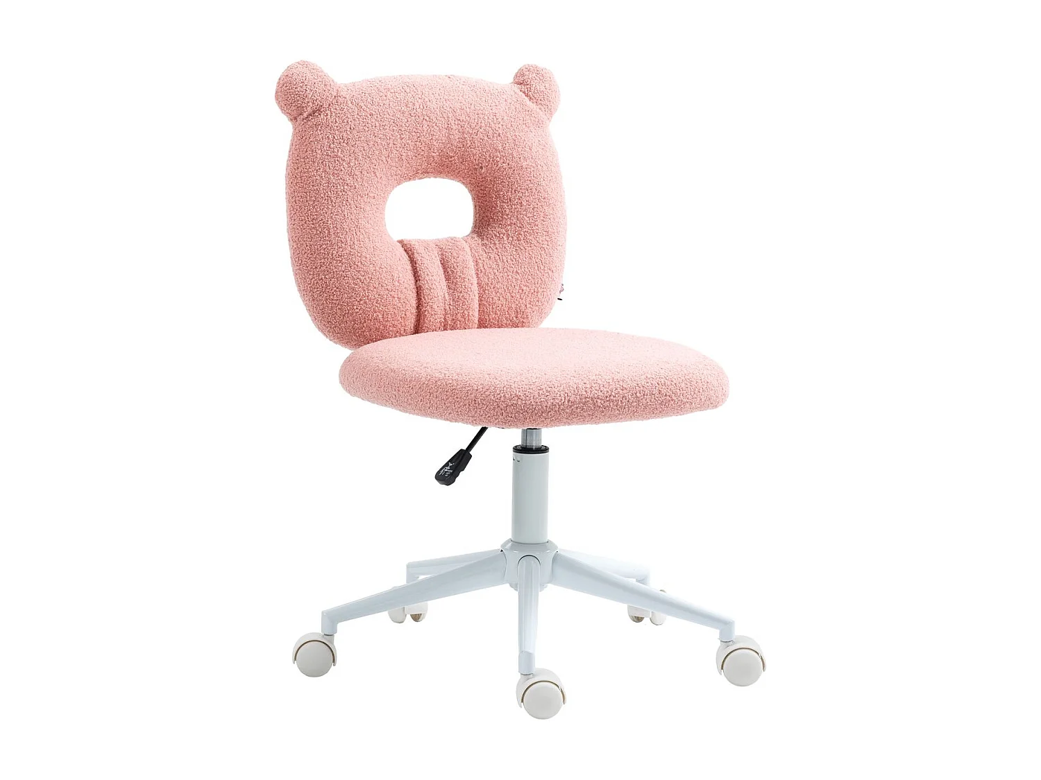 Silla de escritorio Osso Homcom altura regulable rosa 80-90x50x56 cm