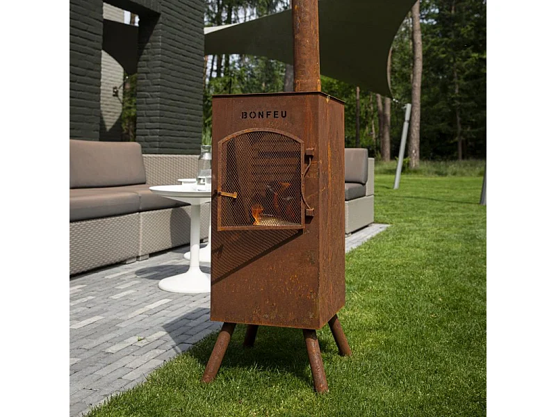 Lareira de Jardim BonCarré BonFeu 3503R em Aço Corten