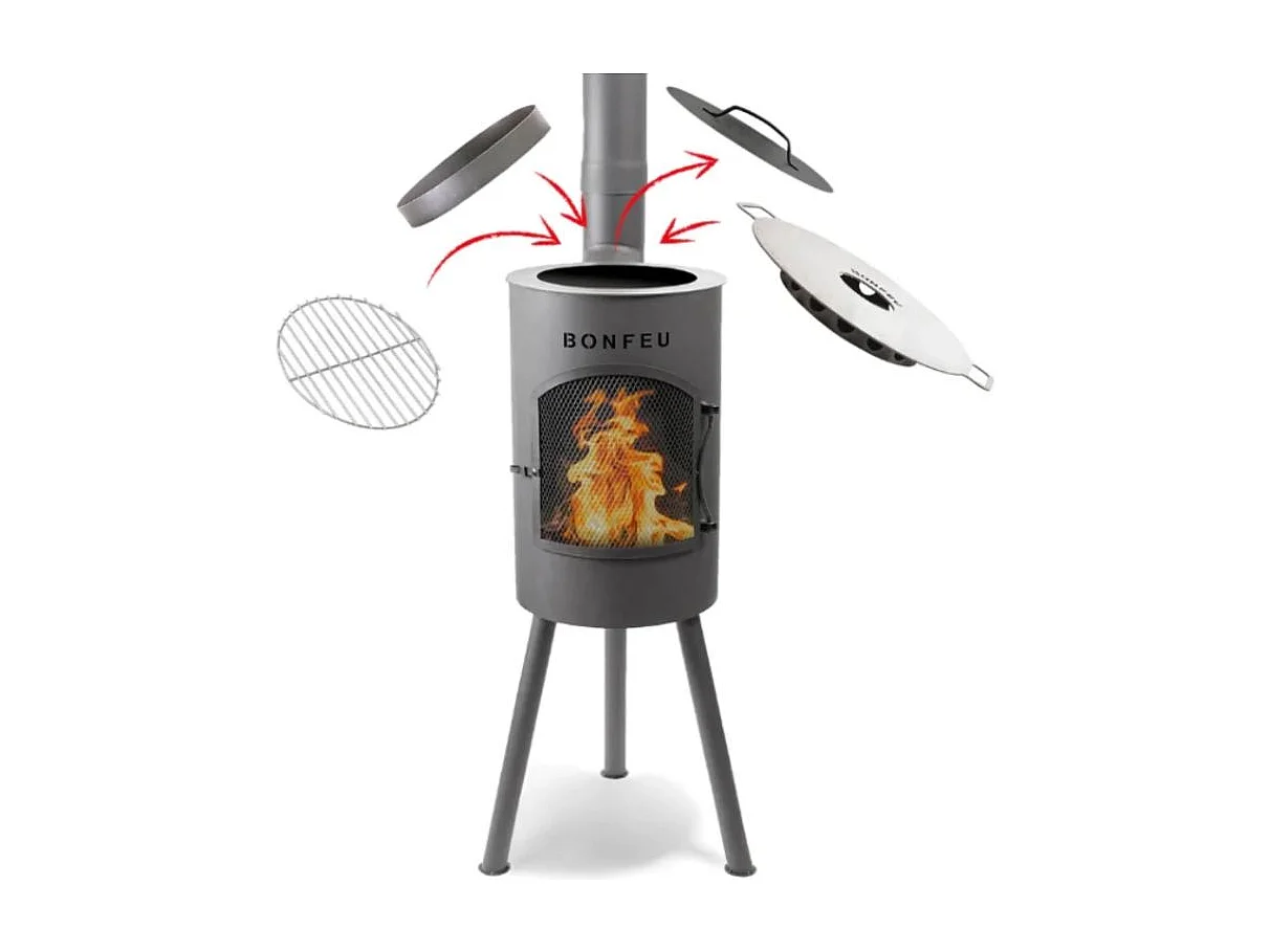 Churrasqueira de Jardim BonGiano SP Rusty 3001R - Compacta e Elegante