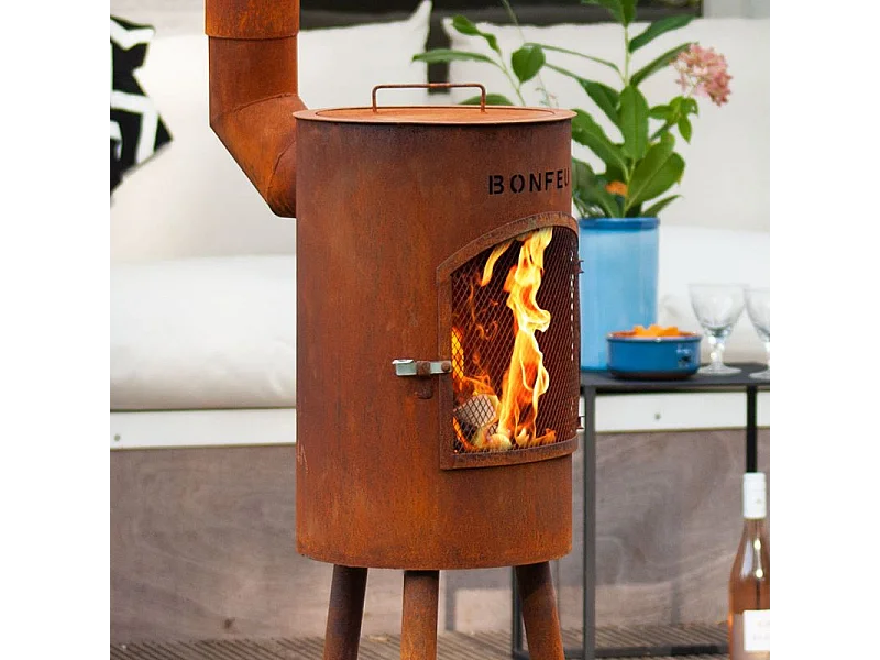 Churrasqueira de Jardim BonGiano SP Rusty 3001R - Compacta e Elegante