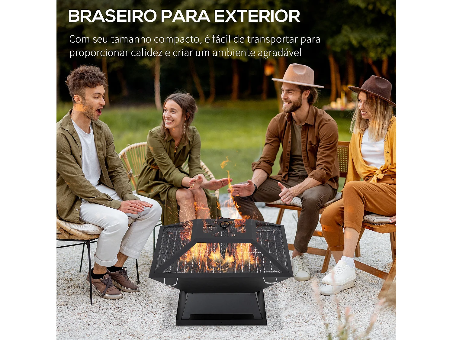 Braseiro de Exterior Cremona: Conforto e Estilo para Seu Jardim