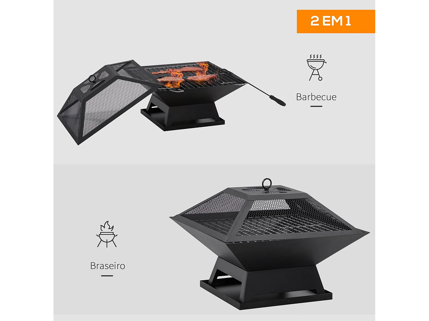 Braseiro de Exterior Cremona: Conforto e Estilo para Seu Jardim