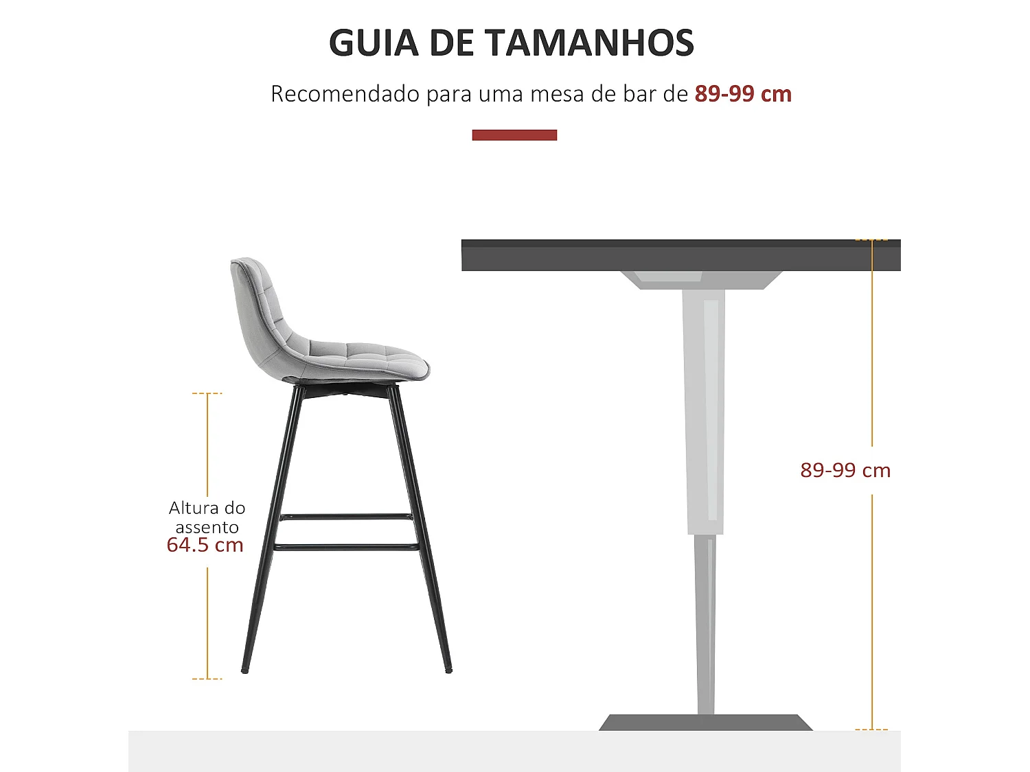 Conjunto Elegante de 2 Bancos de Bar com Encosto e Apoio para os Pés em Estilo Nórdico