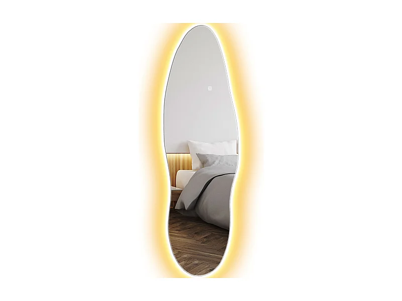 Espejo Tempo Homcom con luz LED transparente 120x40x3 cm