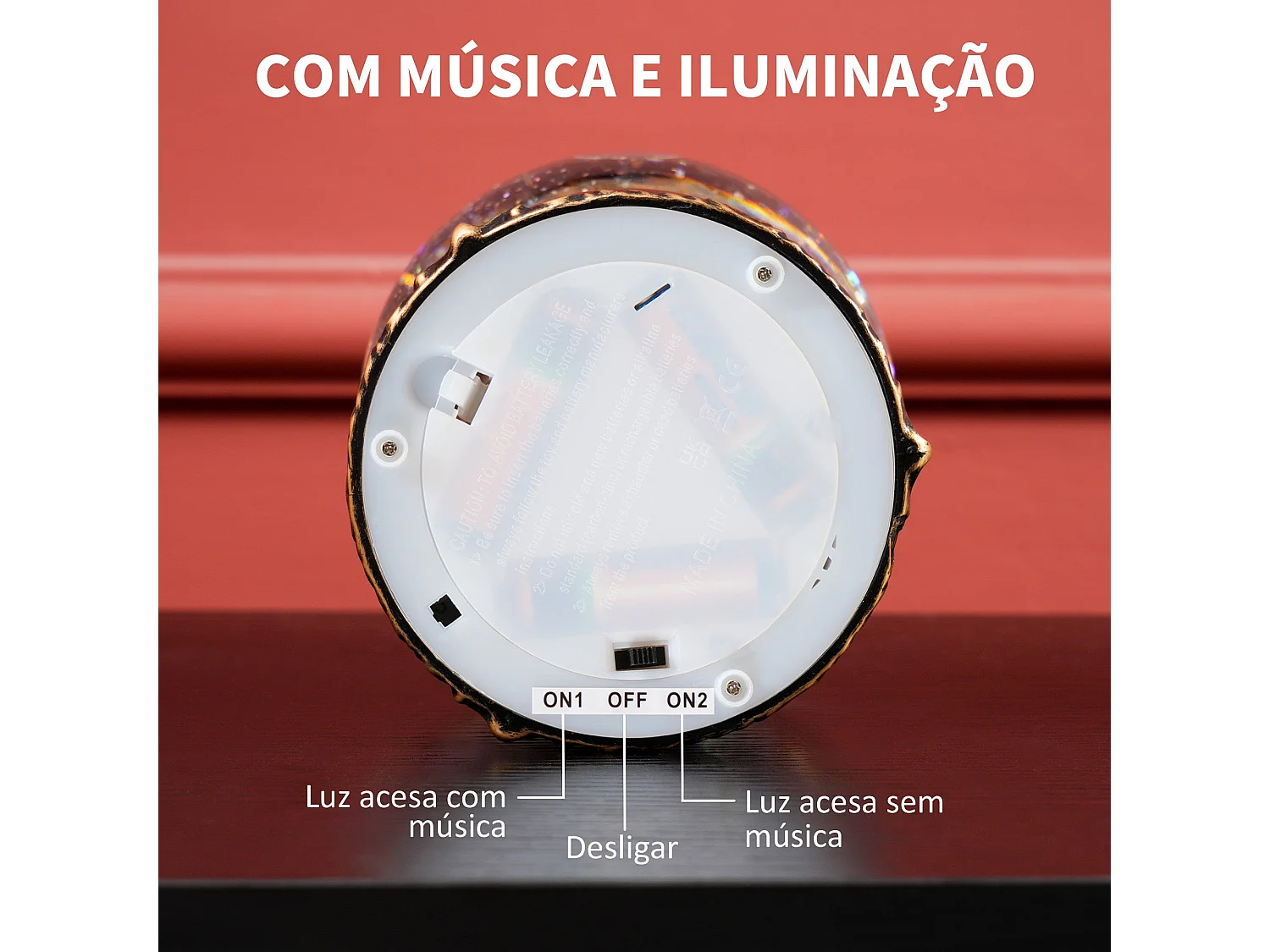 Bola de Neve Musical com Luzes e Cena Natalina - Decoração de Natal Västerås