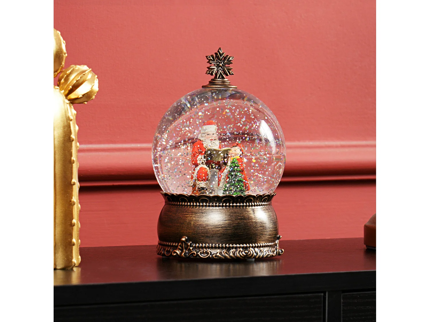 Bola de Neve Musical com Luzes e Cena Natalina - Decoração de Natal Västerås