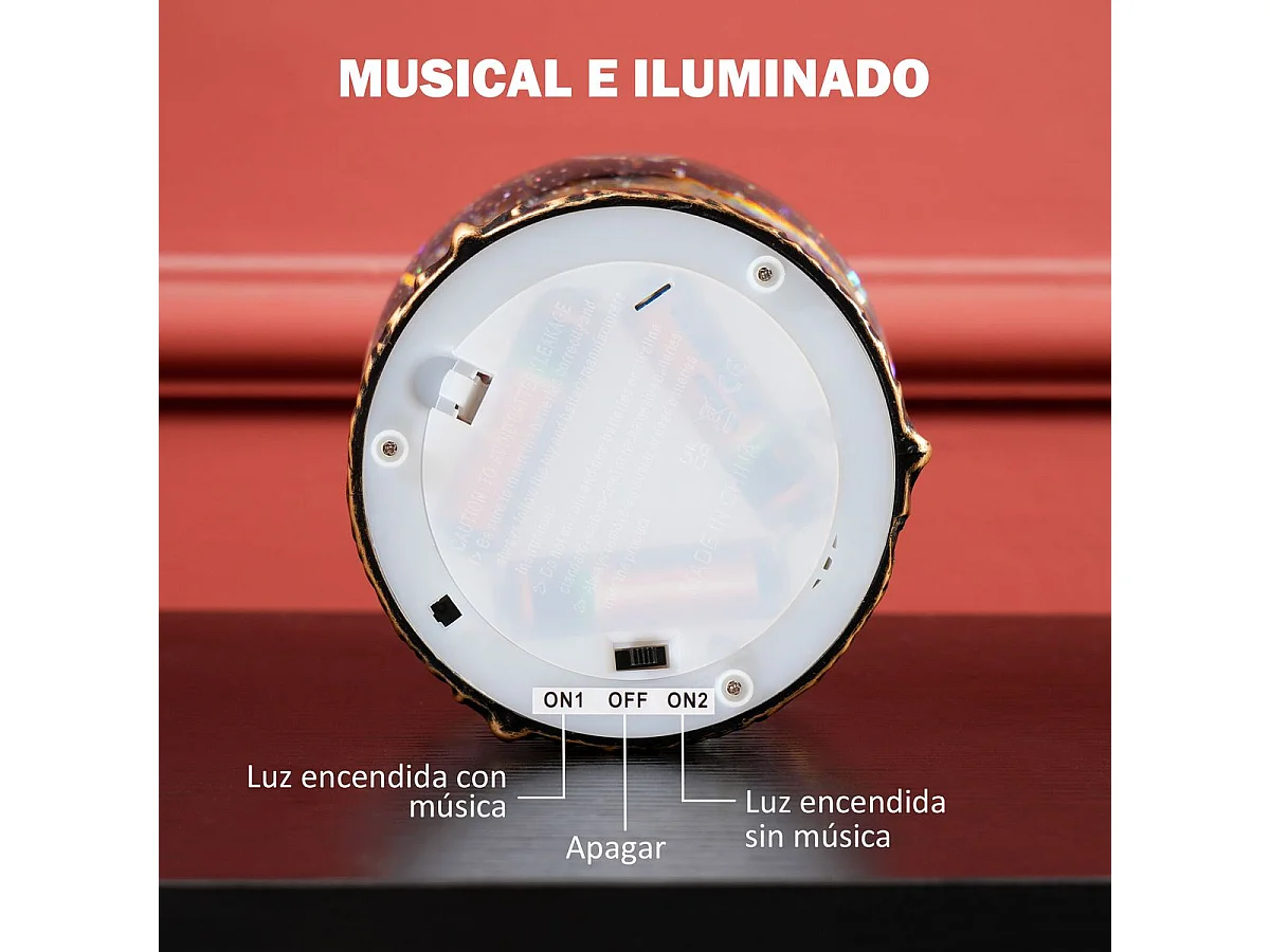 Bola de Neve Musical com Luzes e Cena Natalina - Decoração de Natal Västerås