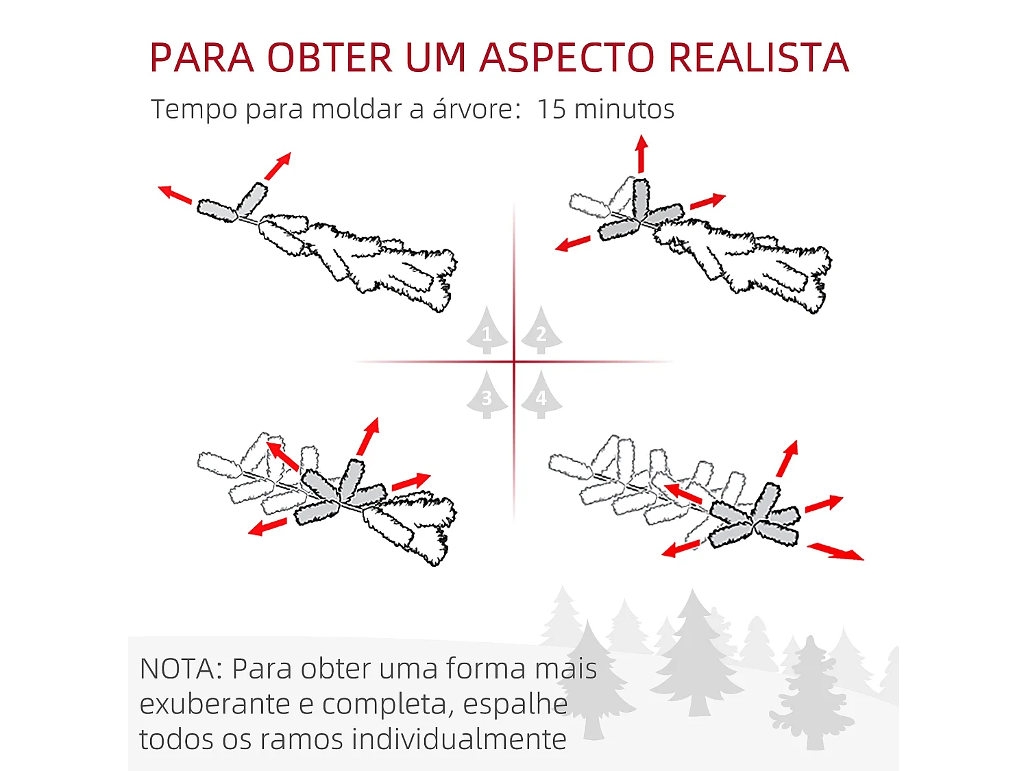 Árvore de Natal Artificial Verde 180 cm com Luzes LED e Suporte Metal
