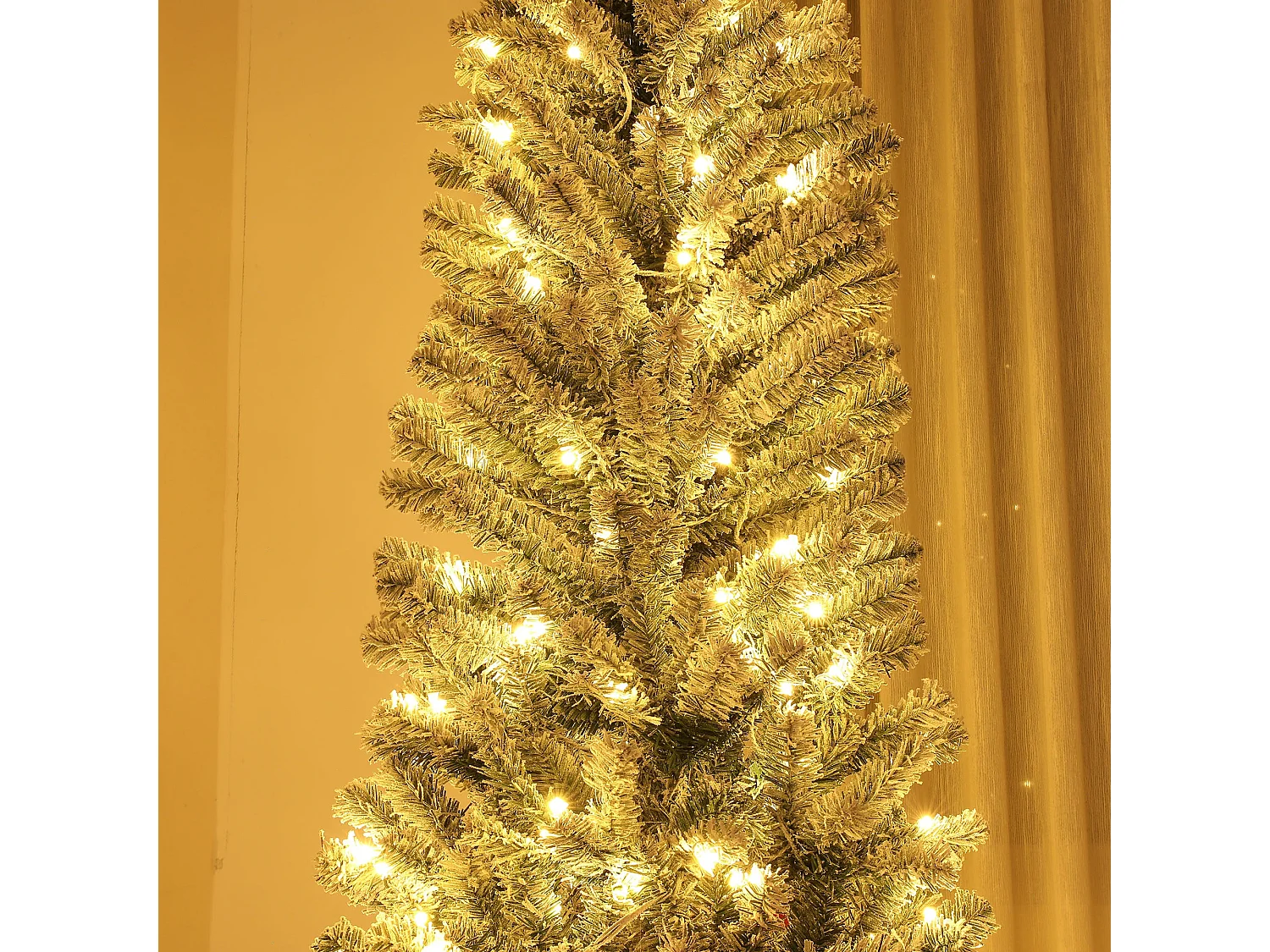 Árbol de Navidad Homcom 519 ramas con 220 LEDs 11 modos verde Ø68x225 cm