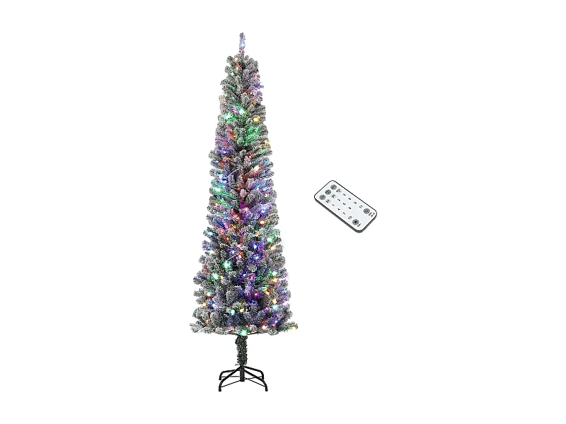Árbol de Navidad Homcom 519 ramas con 220 LEDs 11 modos verde Ø68x225 cm
