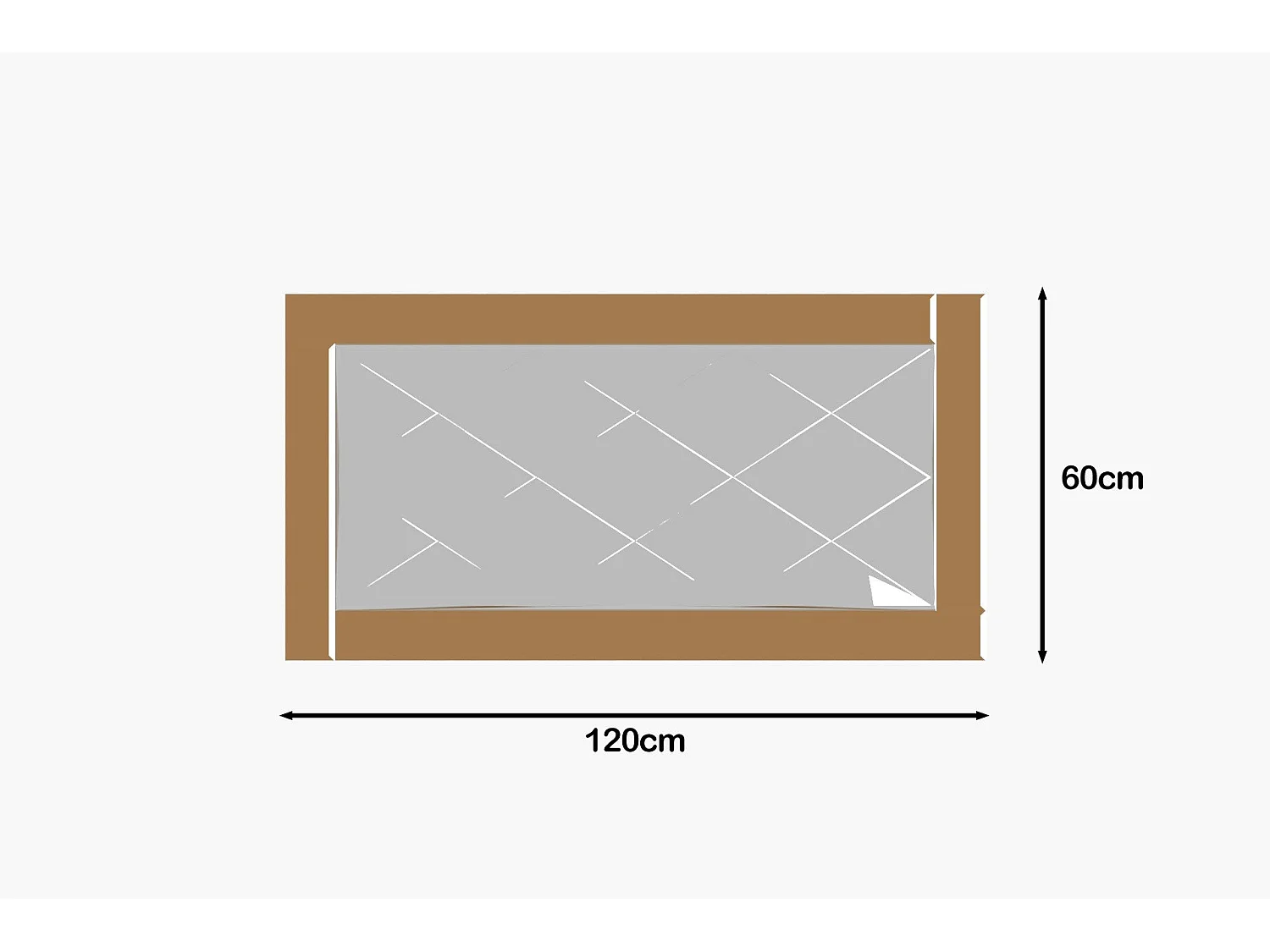 Espelho Moderno Pierre E1 em Bronze e Branco - 60x120cm - Elegância Sustentável para Sua Casa