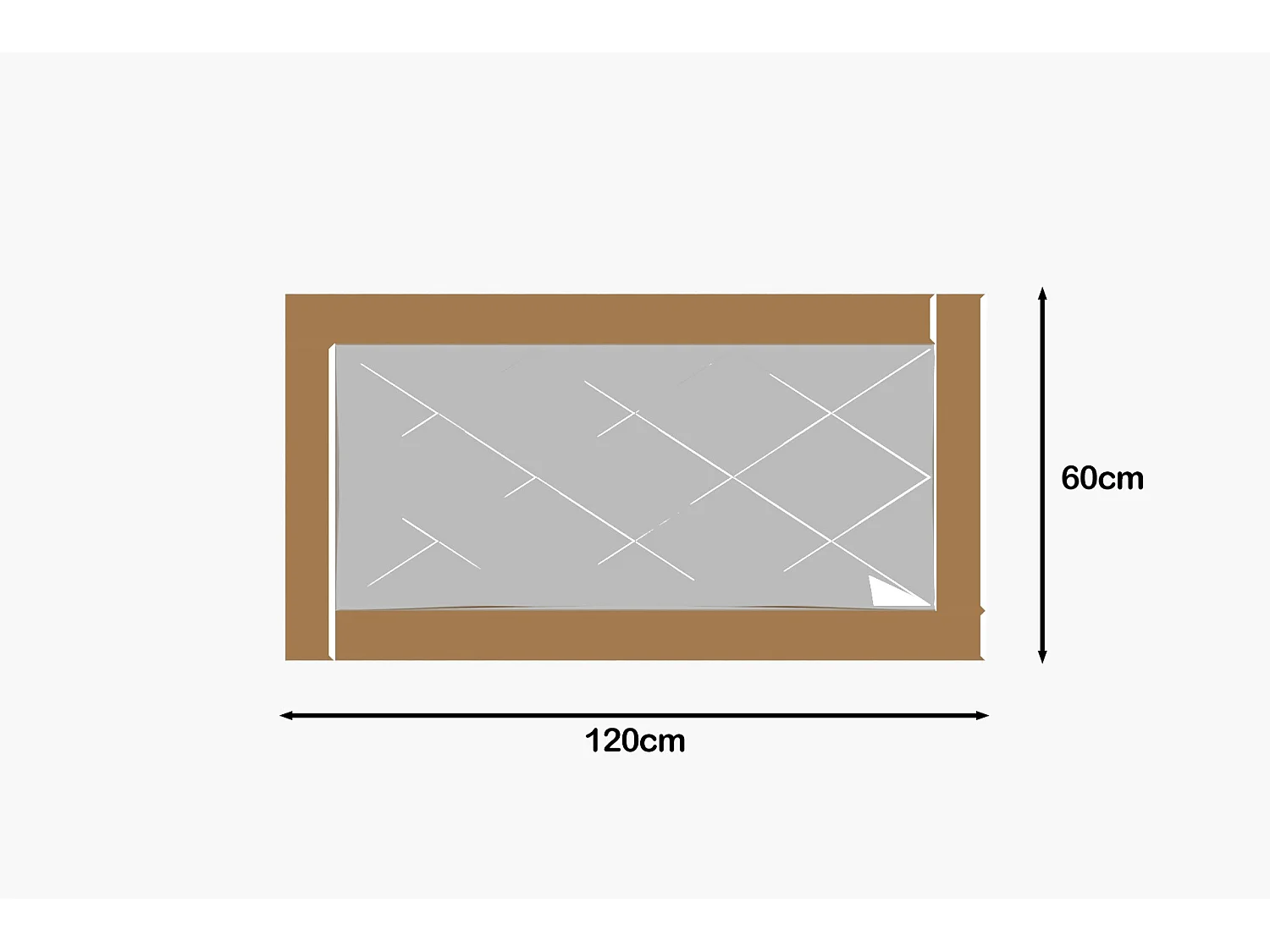 Espelho Moderno Pierre E1 em Bronze e Branco - 60x120cm - Elegância Sustentável para Sua Casa