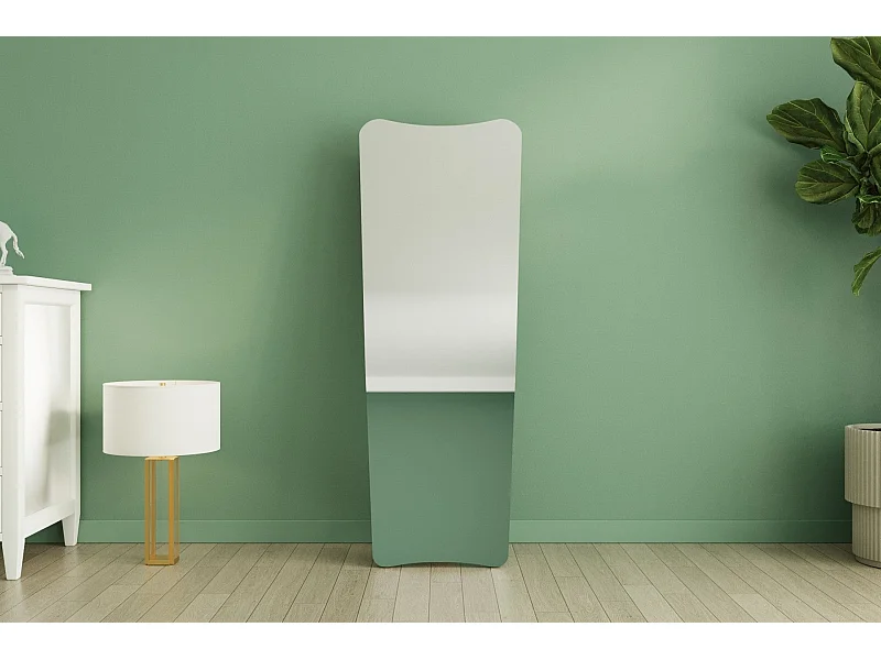 Espelho Ecológico Flotal-e - 55 x 150 x 2,2 cm - Branco Areia - Elegância Moderna para Sua Casa