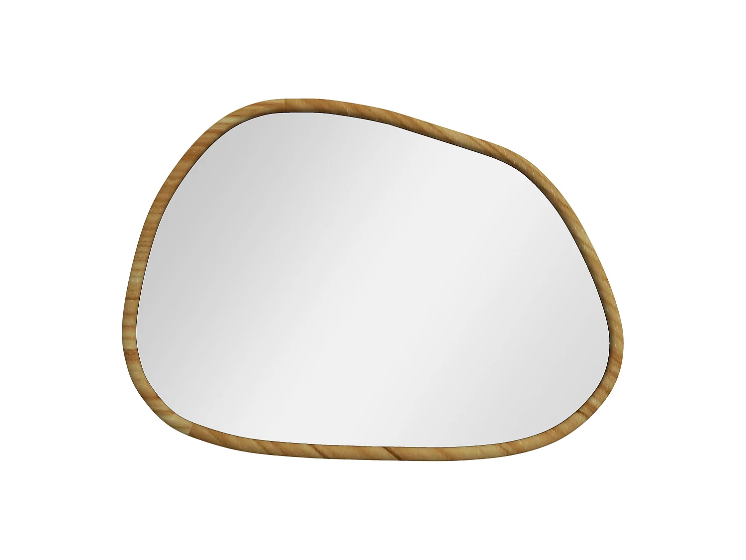 Espejo Kendra Homcom forma irregular marco madera natural 50x70x2,1 cm