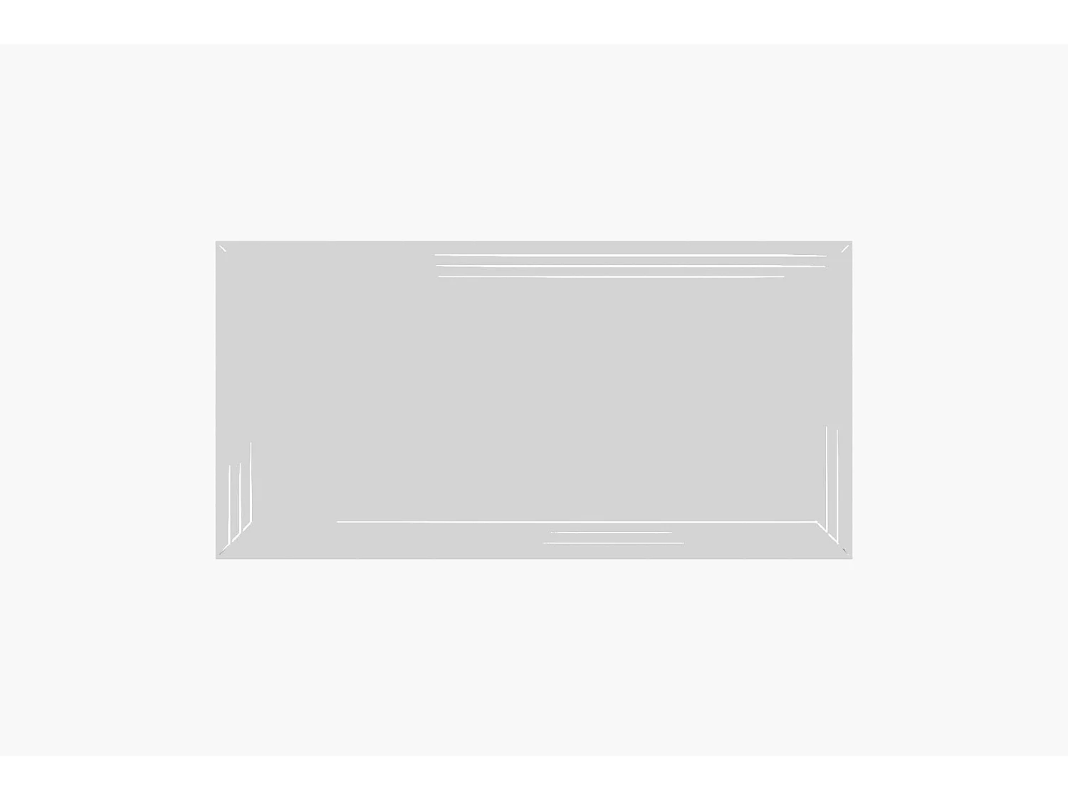 Espelho Moderno Bianco em MDF Branco - 60x120 cm - Elegância e Estilo para sua Casa