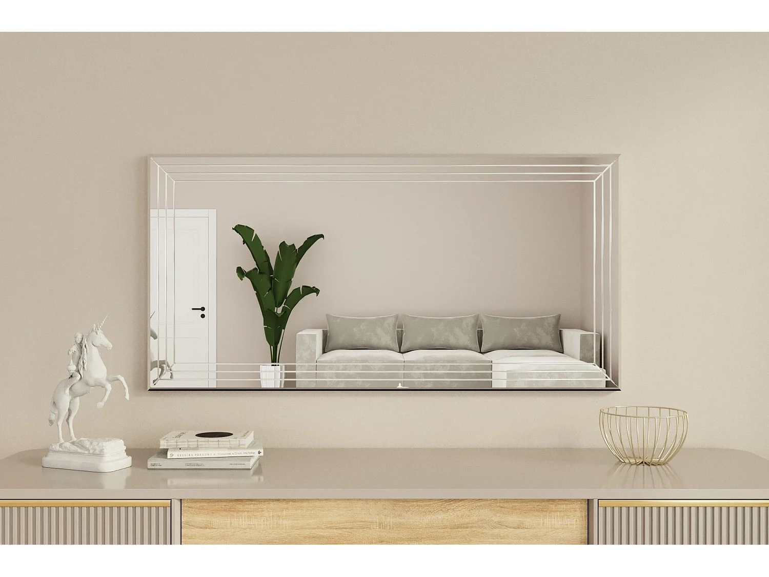 Espelho Moderno Bianco em MDF Branco - 60x120 cm - Elegância e Estilo para sua Casa