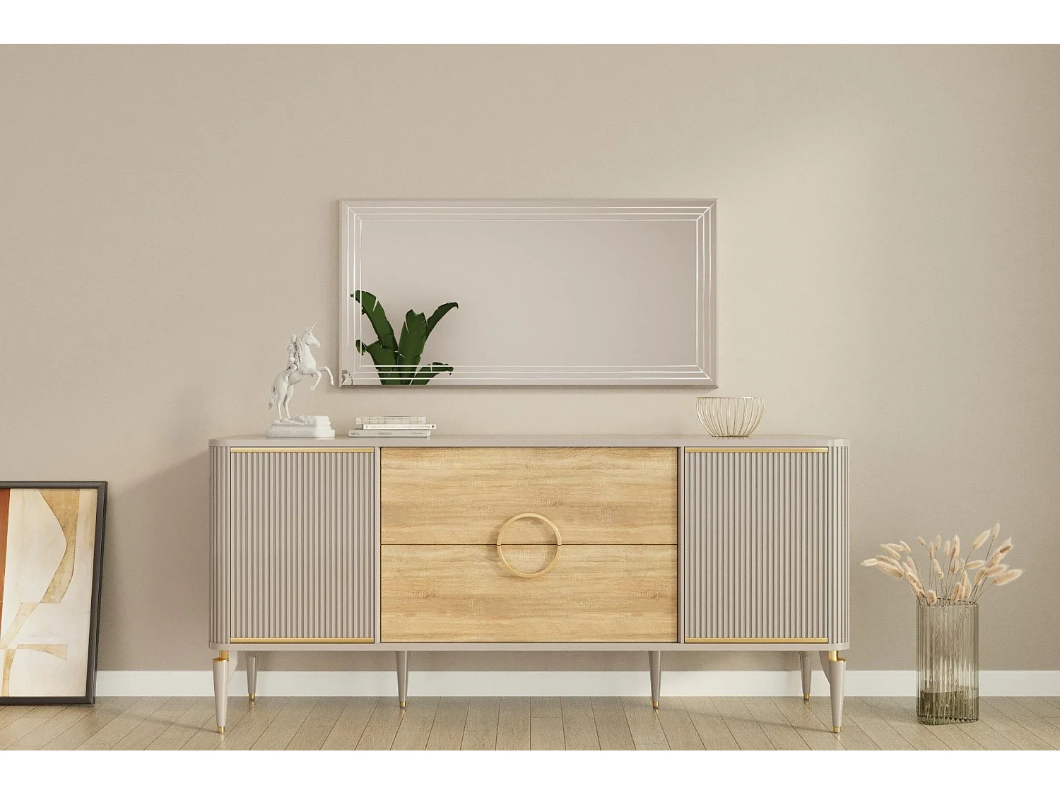 Espelho Moderno Bianco em MDF Branco - 60x120 cm - Elegância e Estilo para sua Casa