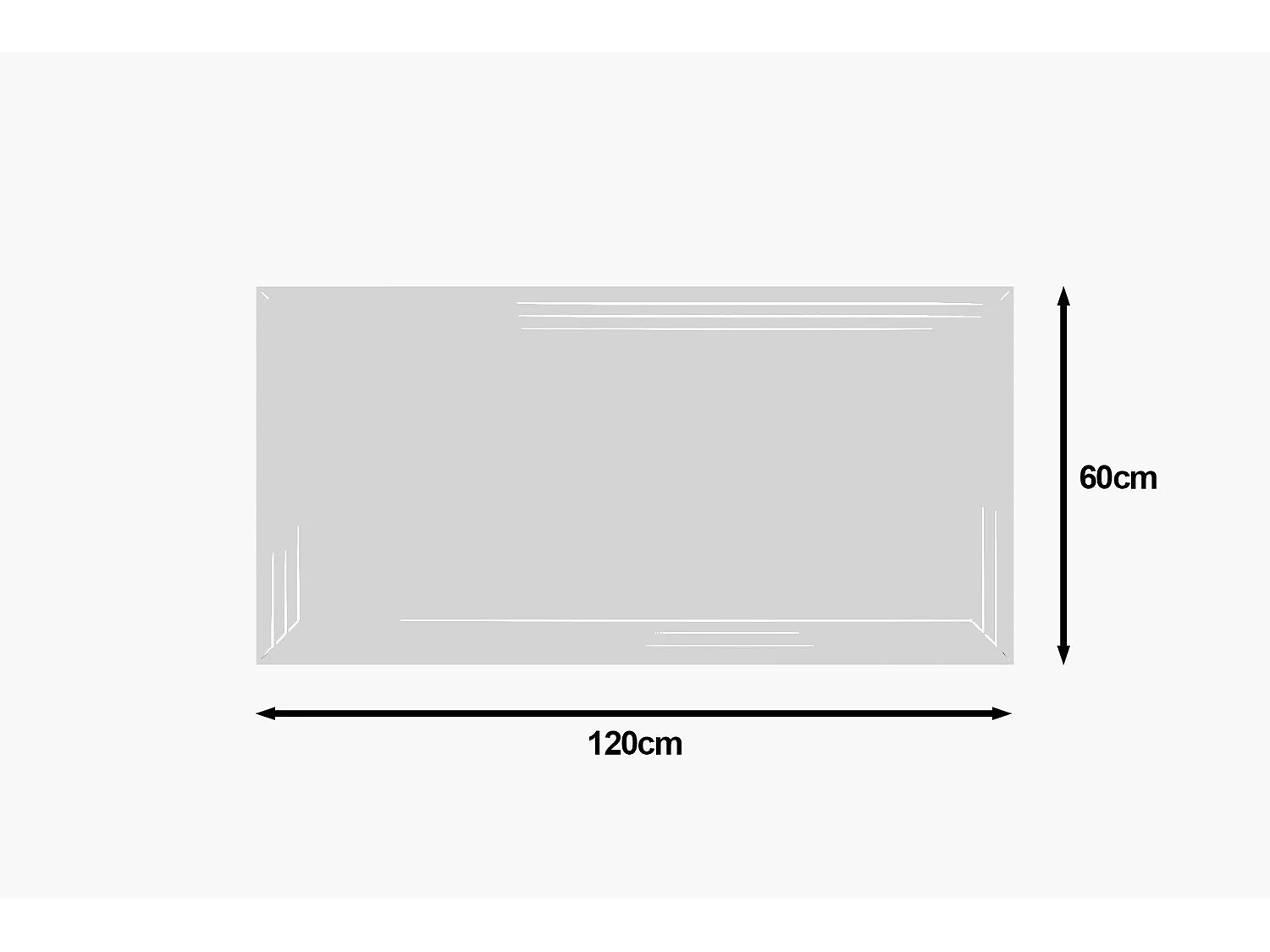 Espelho Moderno Bianco em MDF Branco - 60x120 cm - Elegância e Estilo para sua Casa