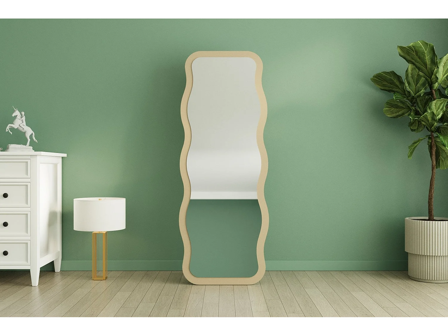 Espelho Moderno Areia 'Aror' - 50 x 160 cm - Design Ecológico e Elegante