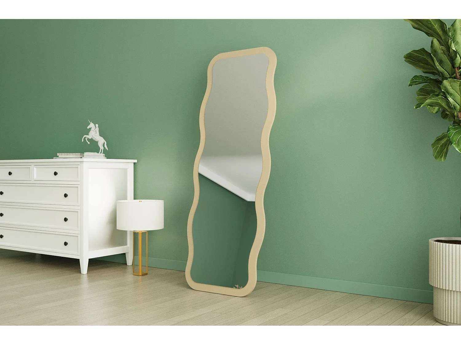 Espelho Moderno Areia 'Aror' - 50 x 160 cm - Design Ecológico e Elegante