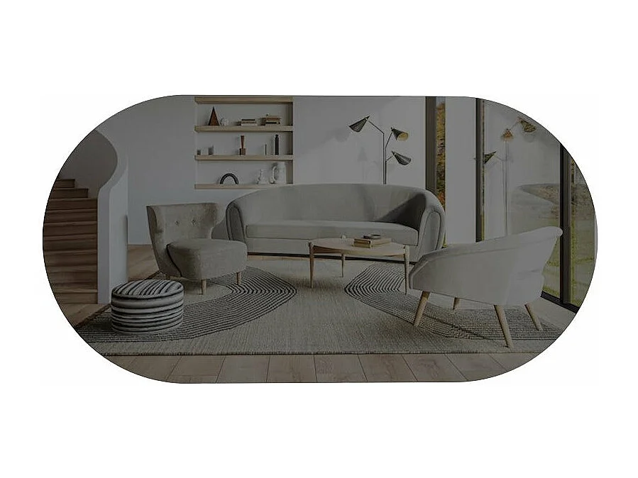 Espelho Ecológico Flotal-e - Design Moderno em Cinzento Escuro e Dourado - 45x85 cm