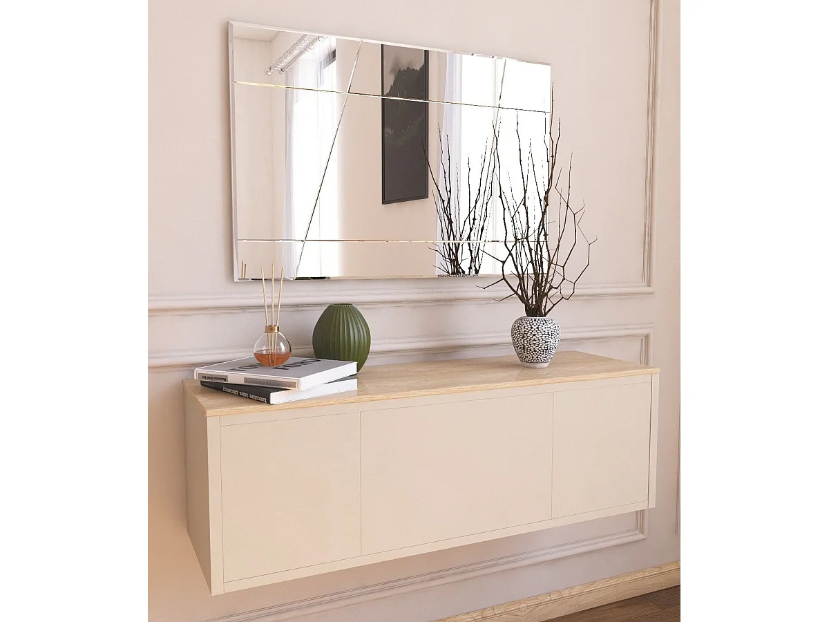 Espelho Moderno "Akol" 50x75 cm - Branco Elegante para Decoração de Interiores