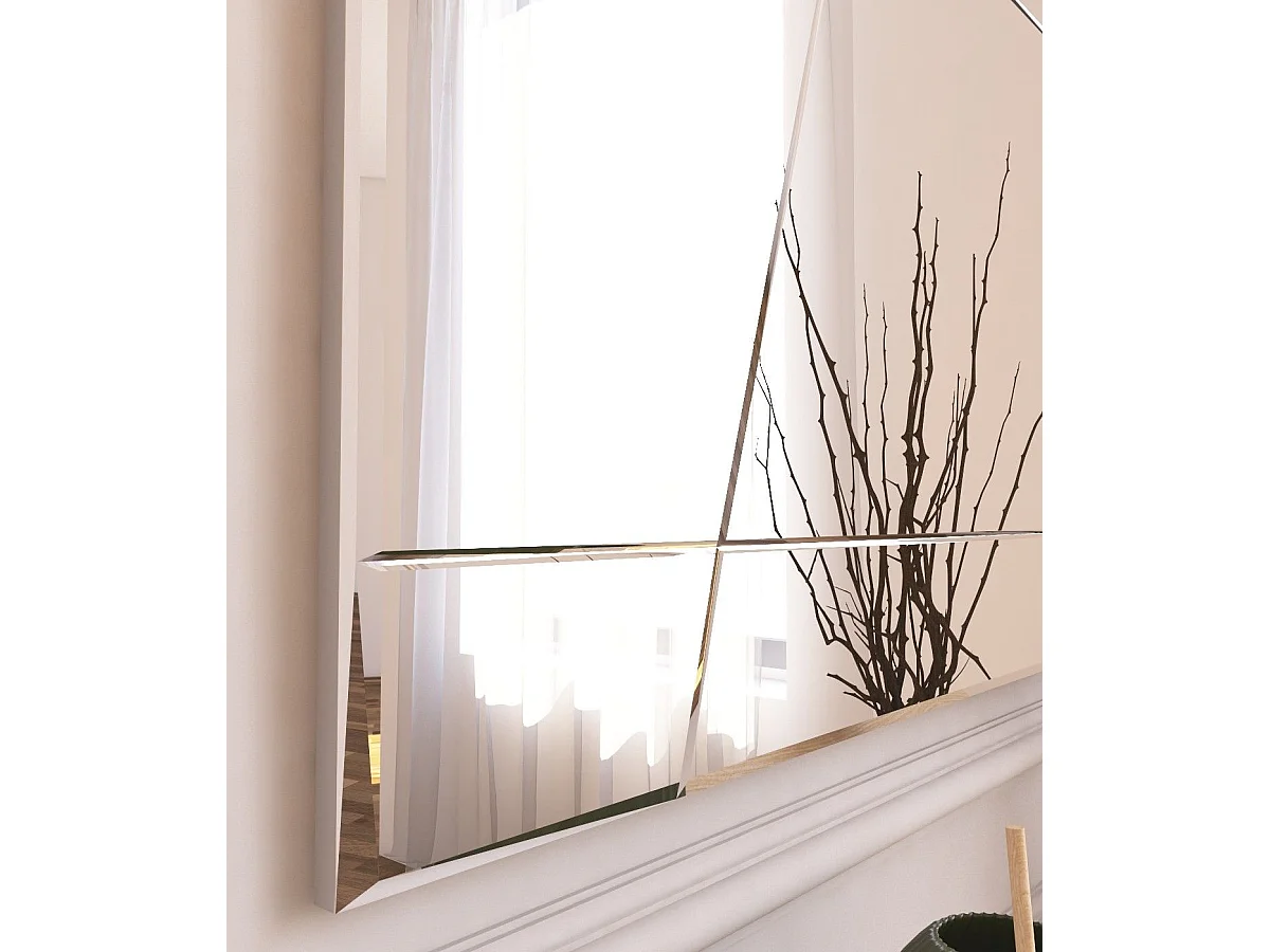 Espelho Moderno "Akol" 50x75 cm - Branco Elegante para Decoração de Interiores