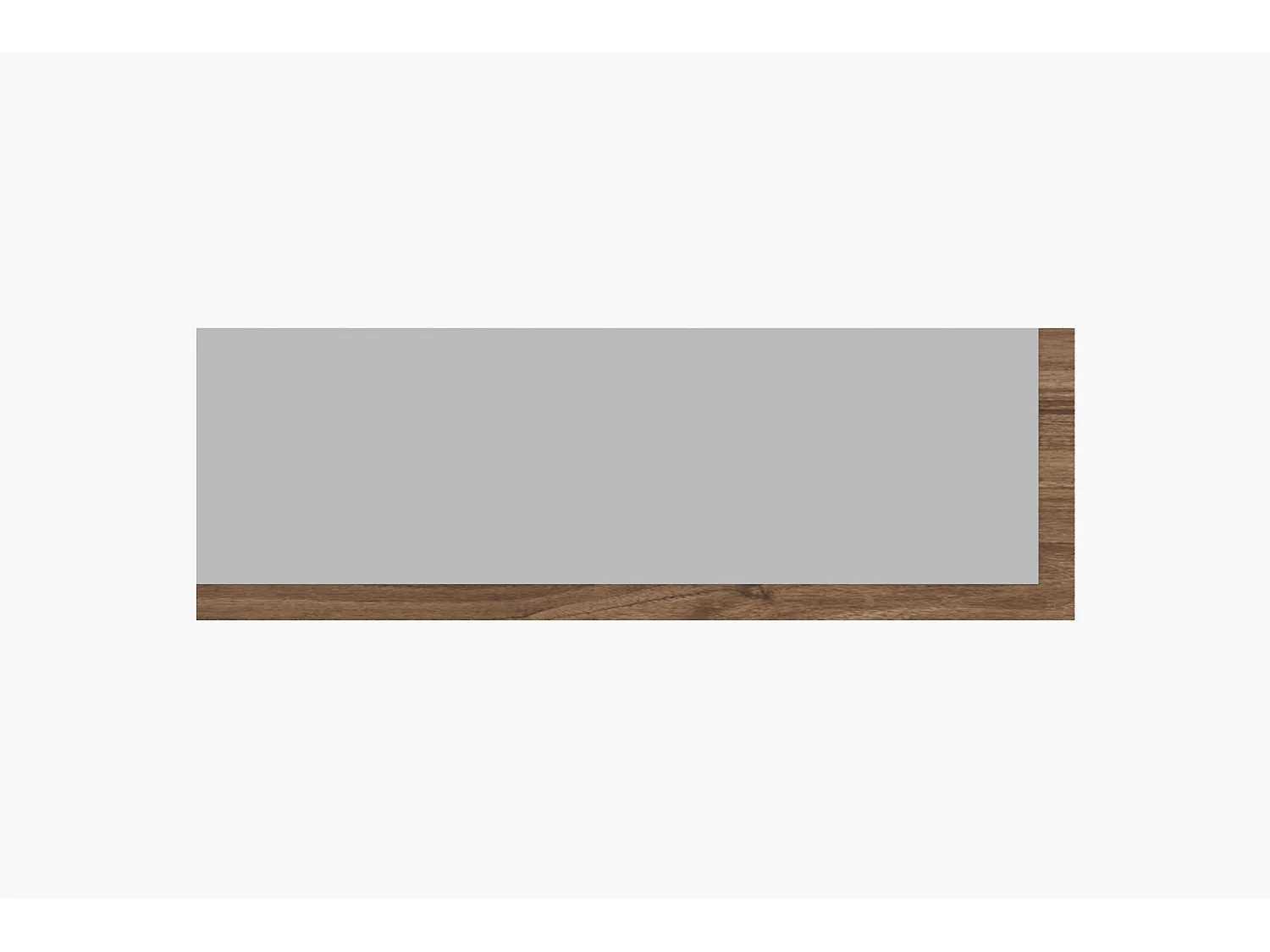 Espelho Moderno Lariya - 40x120cm - Branco e Nogueira para Decoração Elegante