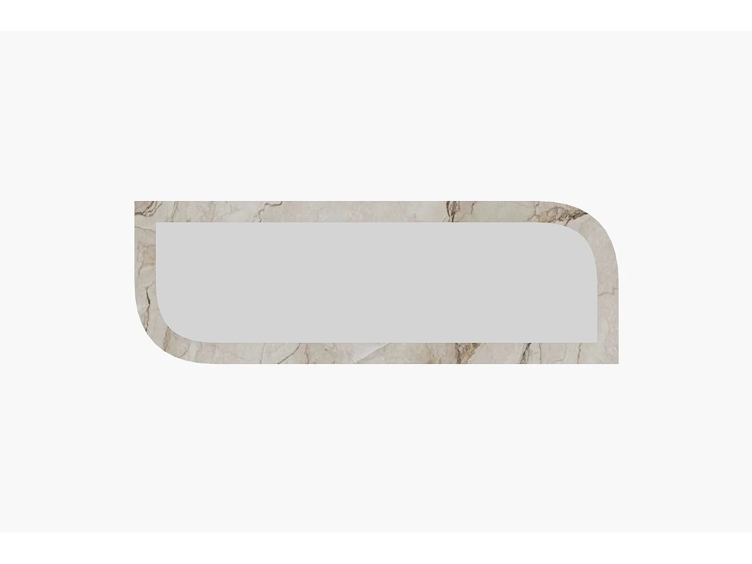 Espelho Moderno Arni 40x120 cm - Ecológico em Éfeso e Mármore