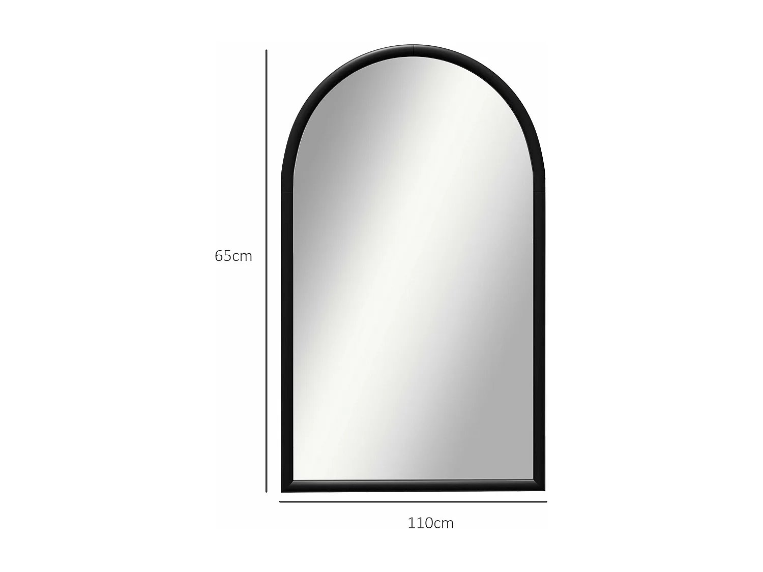 Espelho de Parede Avignon 65x110 cm com Estrutura de Madeira em Forma de Janela para Decoração Elegante