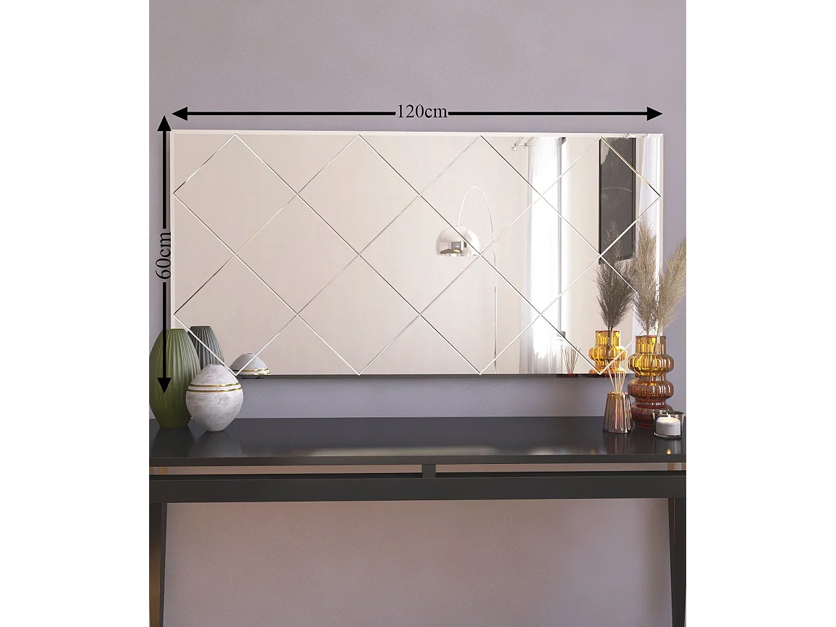 Espelho Argyle Bianco - Elegância Moderna 60x120cm em Branco para Decoração Sofisticada