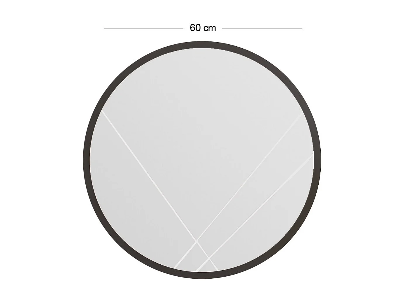 Espelho Redondo Gabel 60 cm - Design Moderno e Elegante em Preto