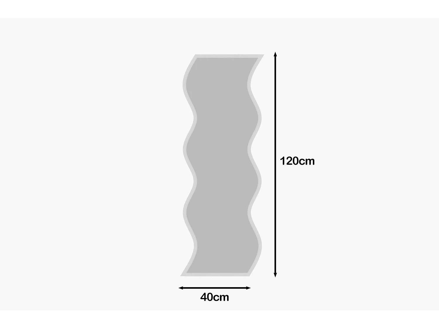 Espelho Moderno Safi - 40x120 cm em Branco - Elegância e Funcionalidade para Sua Casa